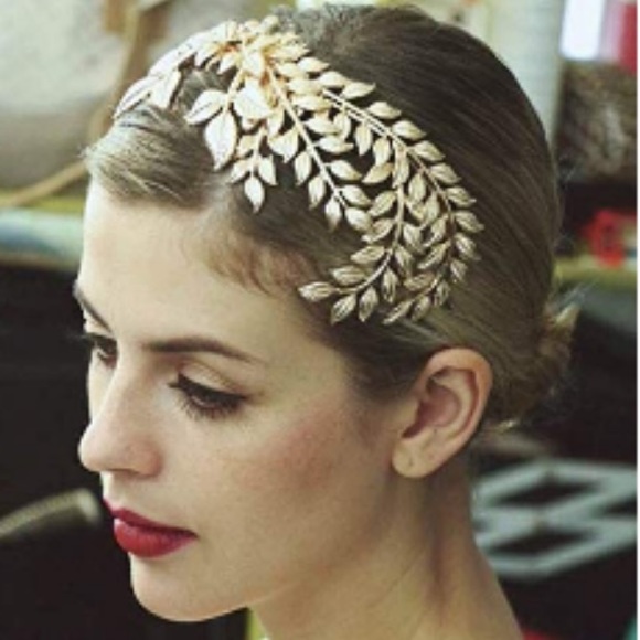 Brand New Gold Tone Metal Leaf Crown +BONUS - Picture 7 of 8